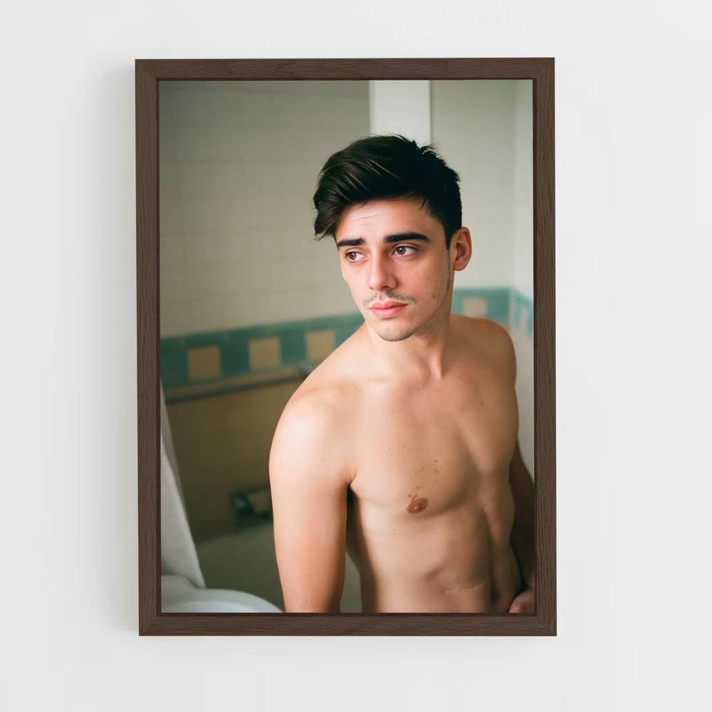 Poster L'Homme au Serviette – affiche Plongeon au tremplin (vue 5)